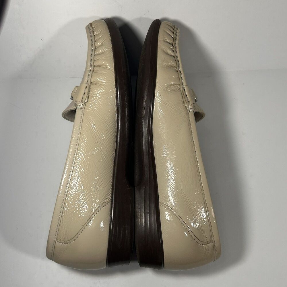 SAS Horse Bit Loafers Womens 7.5M Tripad Metro Comfort Slip On Leather Beige USA - Picture 6 of 12